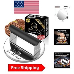 Dishwasher Safe Smash Burger Press with Heat Resistant Handle for Grilling
