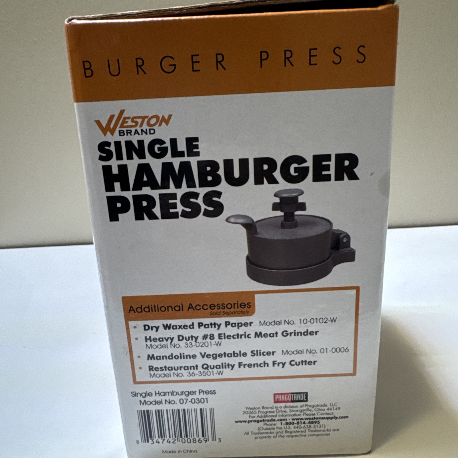 Weston Burger Hamburger Press Adjustable Thickness 4 1/2" Patties 1/4lb to 3/4lb gallery