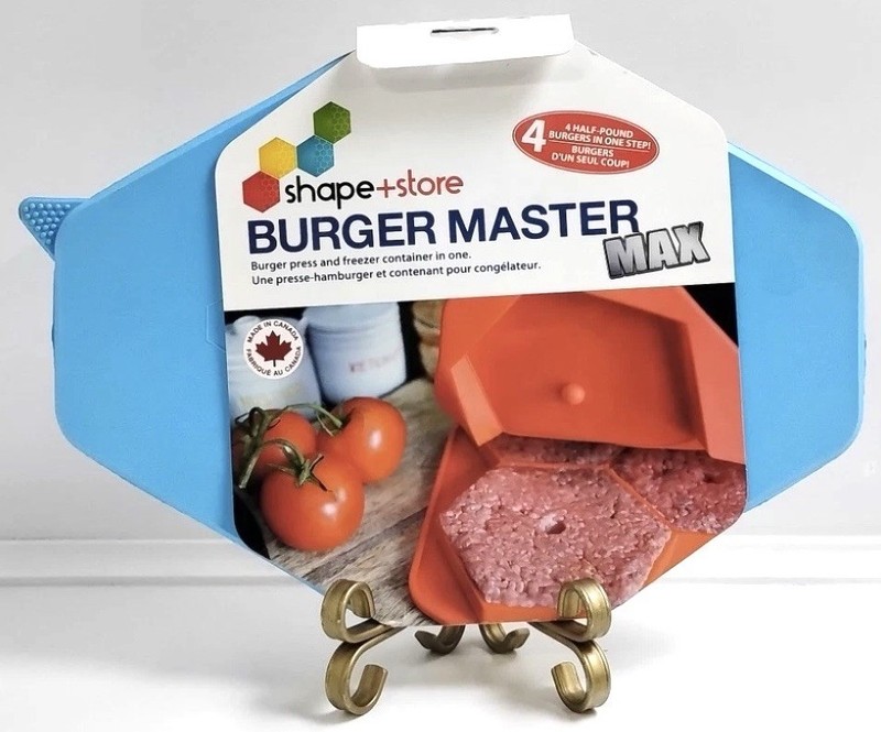 Shape+Store Burger Master Max Burger Press Freezer Tray Mold BPA Free Red NEW gallery