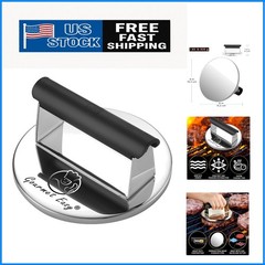 Durable 2lb Heat-Resistant Hamburger Press for Perfectly Shaped Grilled Meats
