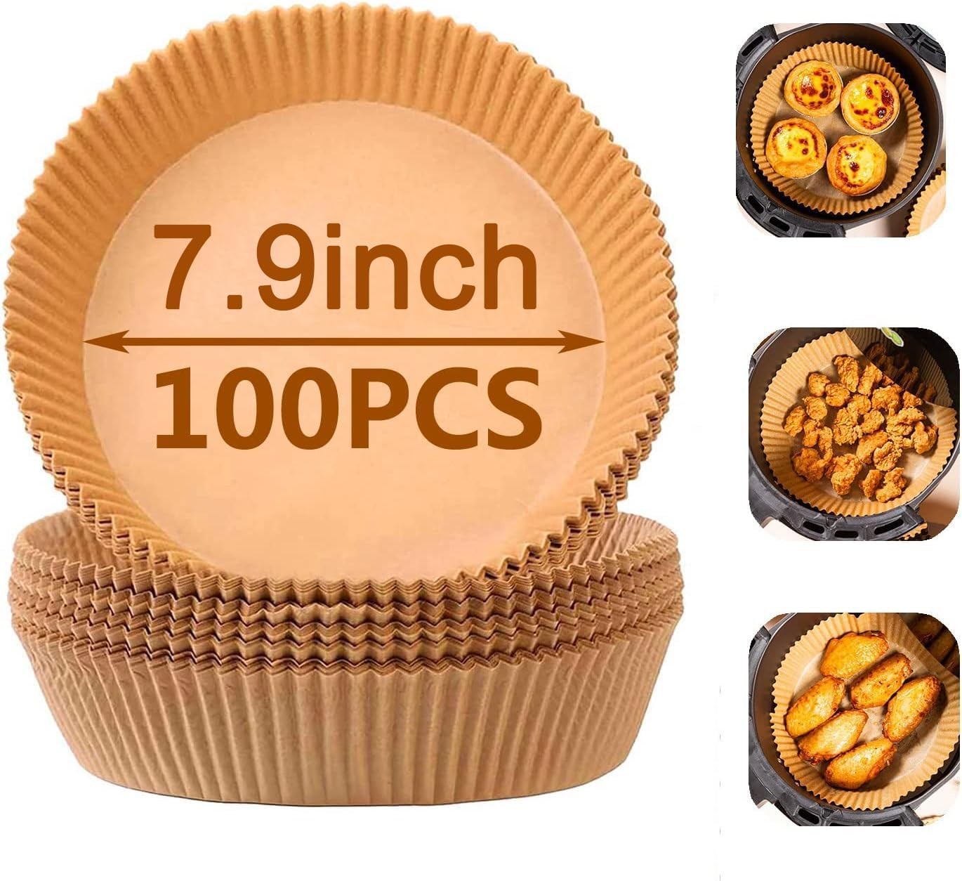 Air Fryer Liner Round,100PCS 7.9 inch to 9 Baking 7.9inch, Round-100PCS gallery