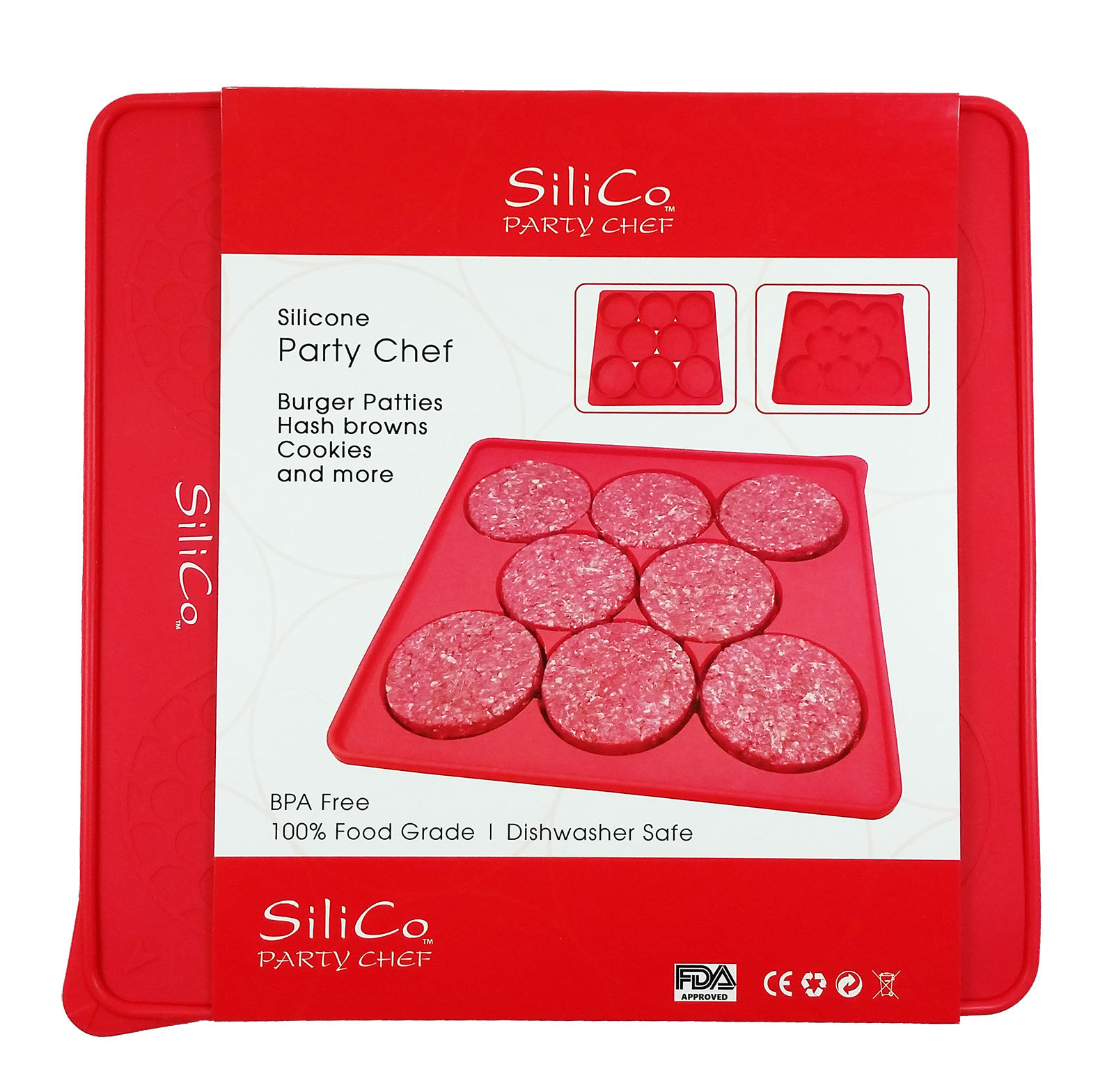 Silicone Burger Press | 8 in 1 Circular Compartments for Burger Patties & More gallery