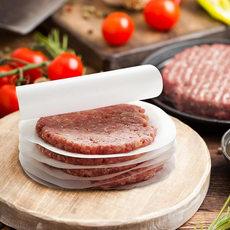 Precut 4.5 Inch Parchment Paper Sheets for Burger Press 200pcs Patty Separator gallery