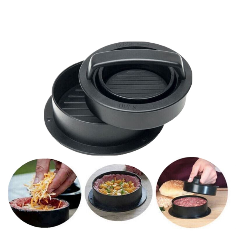 Stuffed Burger Press Kit Hamburger Patty Non Stick Molds Maker Tool Sliders BBQ