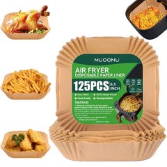 Air Fryer Disposable Paper Liners Square, Square-6.3”(2-5QT), Square
