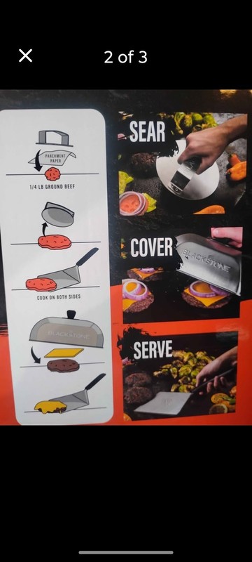 Blackstone Smash Burger Kit Press & Sear BBQ Tool Set, Large, Reusable a $90 val gallery