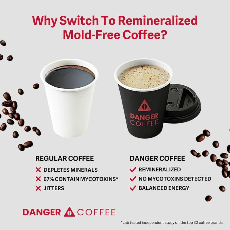 Danger Coffee by Dave Asprey Remineralized Mold Free & Lab Tested 10.9 Ounce gallery