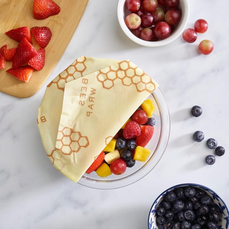 Bee's Wrap Beeswax Wraps for Food - Pack of 3 Medium, Honeycomb Medium 3 gallery