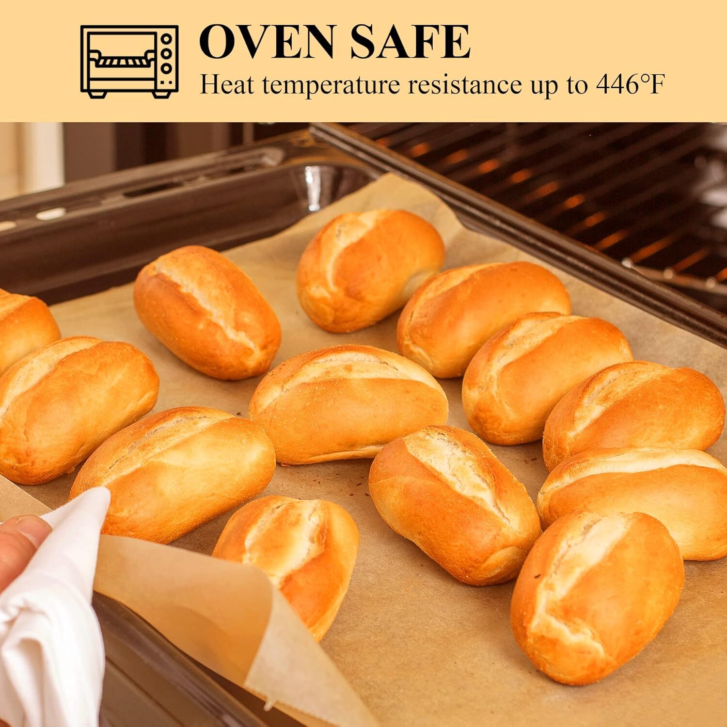 100PCS Unbleached Parchment Paper for Air Fryer Liners, 9×13in-100ps, Brown gallery