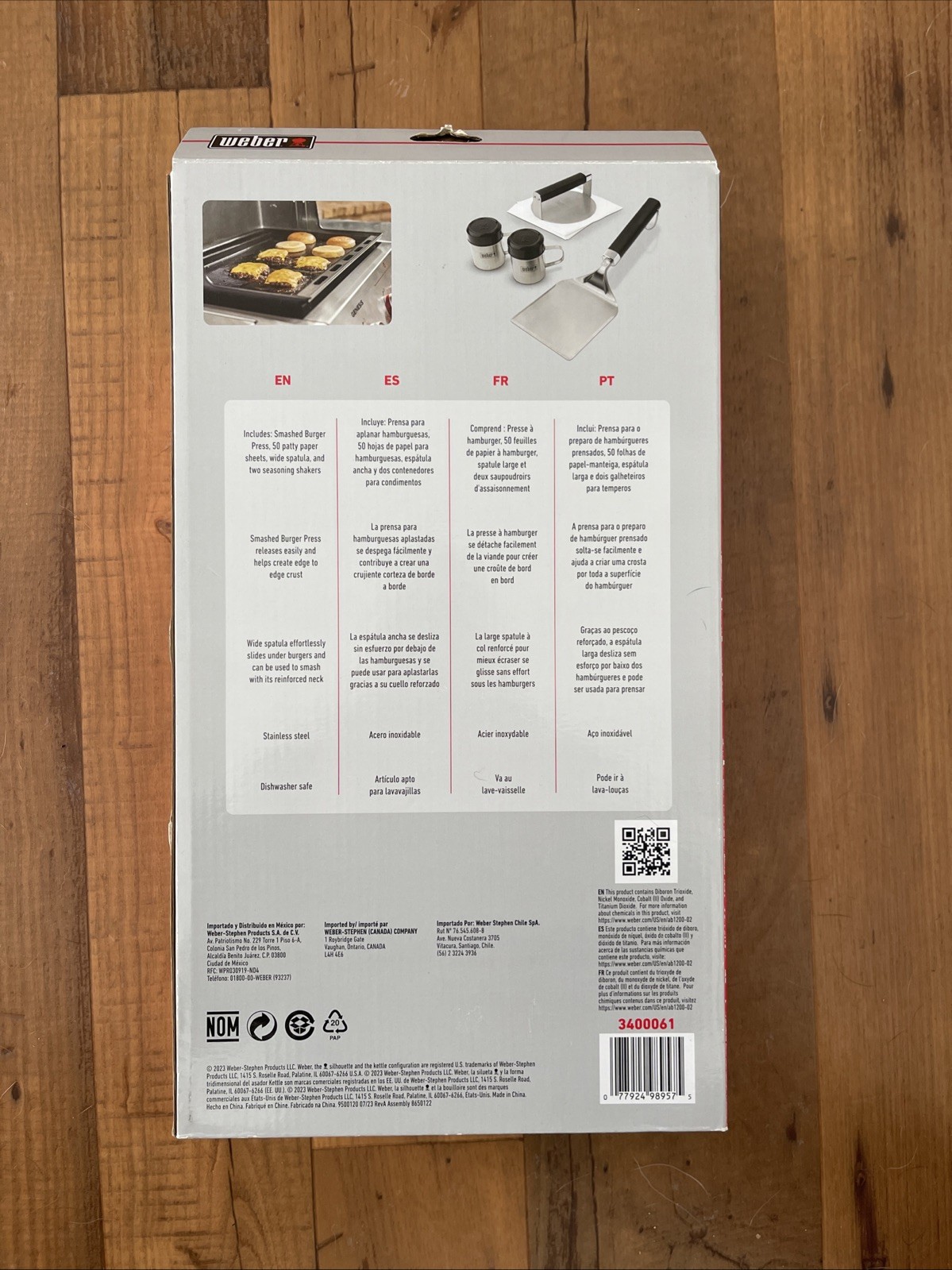 Weber Griddle Smashed Burger Set (New in box) gallery