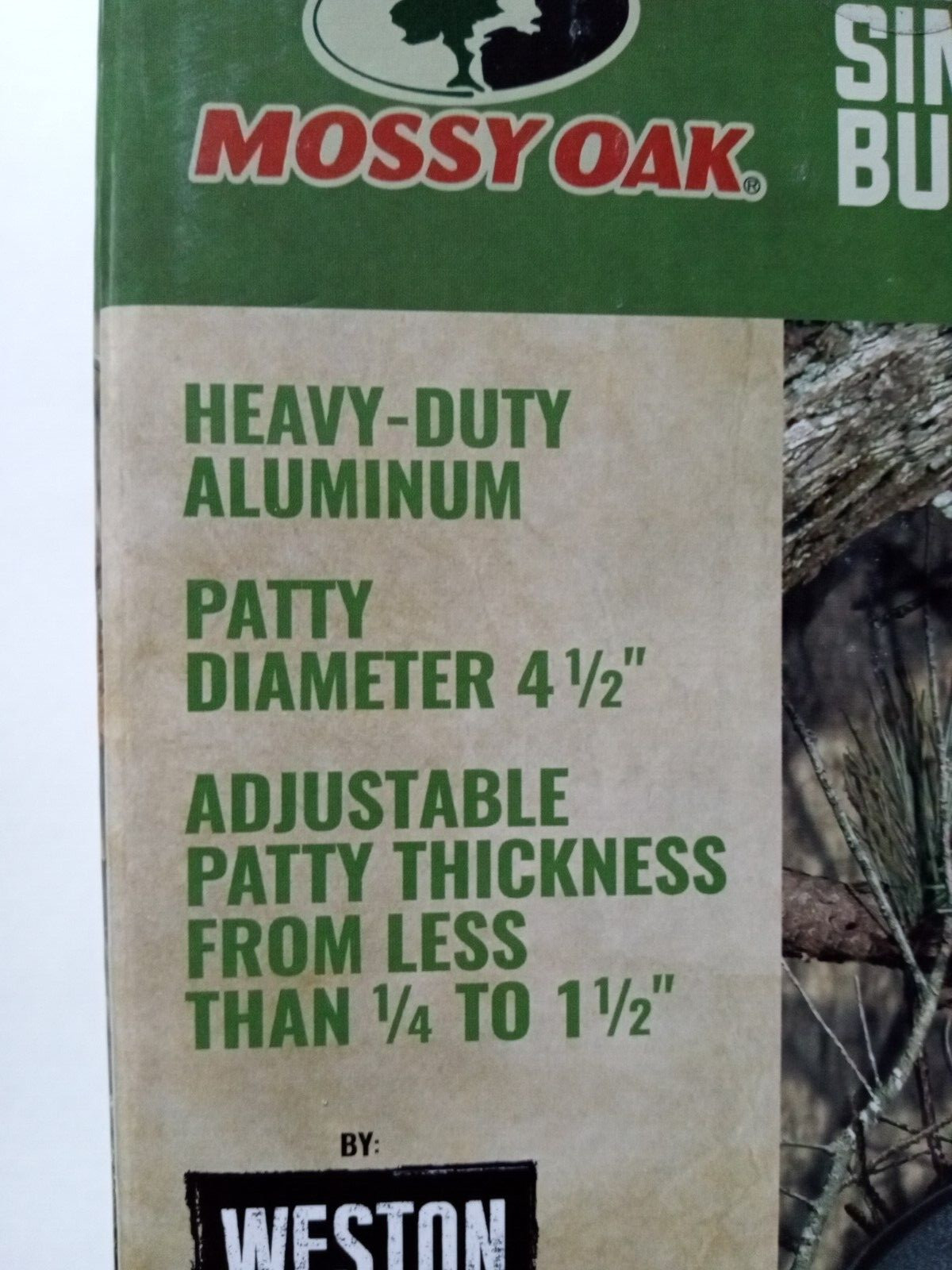 Mossy Gamekeeper Oak Single Burger Press gallery