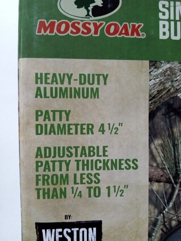 Mossy Gamekeeper Oak Single Burger Press gallery