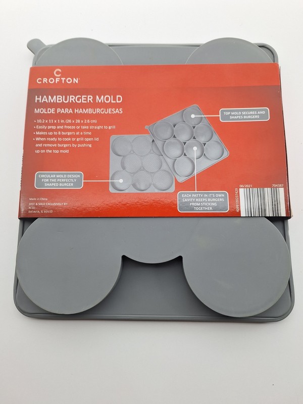 Crofton Hamburger Mold Burger Press Patty Maker Prep Deep Freezer Container New gallery