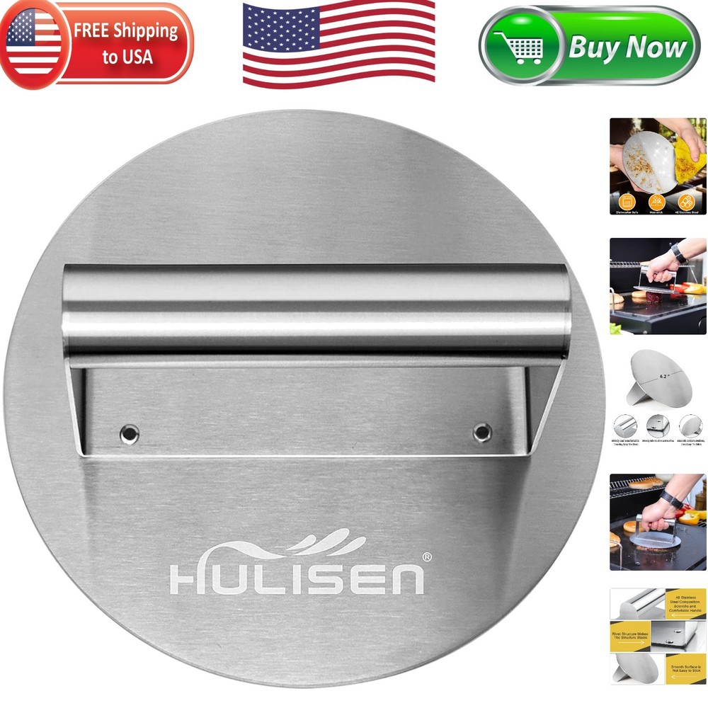 High-Quality 6.2-Inch Burger Smasher with Ergonomic Handle - Ideal for Grilling