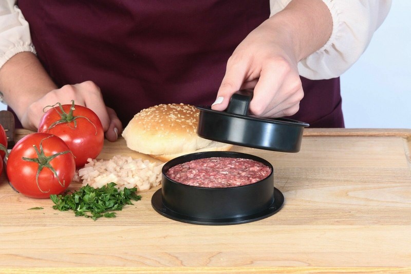 Non Stick 3-In-1 Stuffed Burger Press Hamburger Patty Mold Maker Slider BBQ gallery
