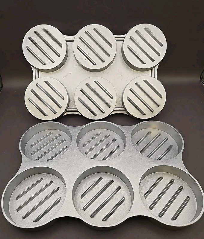 Norpro Cast Aluminum MINI 6 BURGER PRESS Sliders 2 oz - 2.5" Patties gallery