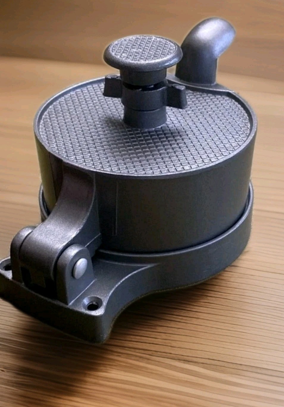 BURGER SINGLE PRESS NON STICK CAST ALUMINUM ADJUSTABLE HAMBURG MOLD HEAVY DUTY gallery
