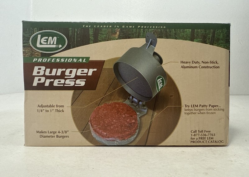 LEM Non-Stick Adjustable Burger Press gallery