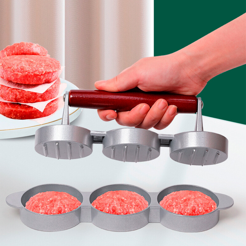 Hamburger Press Patty Maker Suit DIY Mold - Single, Double, and Triple Head gallery