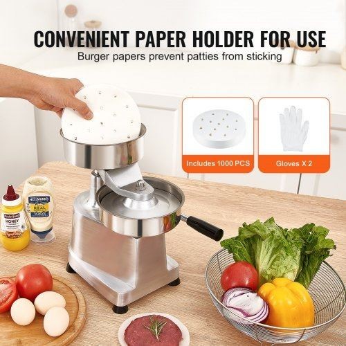 Commercial Burger Patty Maker 150Mm6Inch Hamburger Beef Heavy Duty Foodgrade gallery