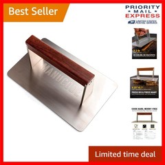 Durable 3.2 LB Bacon Press – Flat Bottom Design for Optimal Cooking Performance