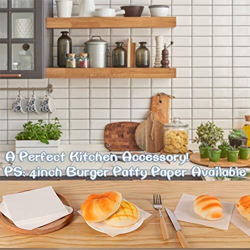 5 Inch Parchment Patty Paper for Burgers Deli Cheese Patties, 300 Sheets gallery