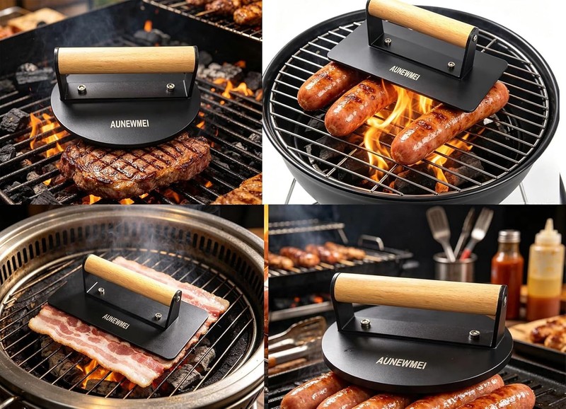 Cast Iron Smashed Burger Press Bacon Grill Press Crispy Smash Burgers Burger gallery