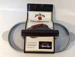 Jim Beam Non Stick Heavy Duty Aluminum Double Burger Grilling Patty Press JB0169