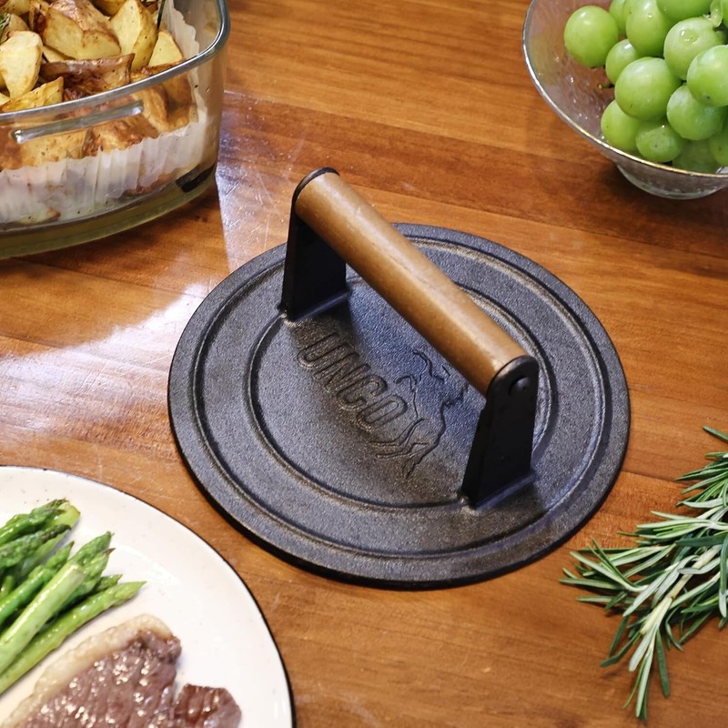 Cast Iron Grill Press 8.5” Heavy-Duty Sear Burger Bacon Sandwich Cooking Tool gallery