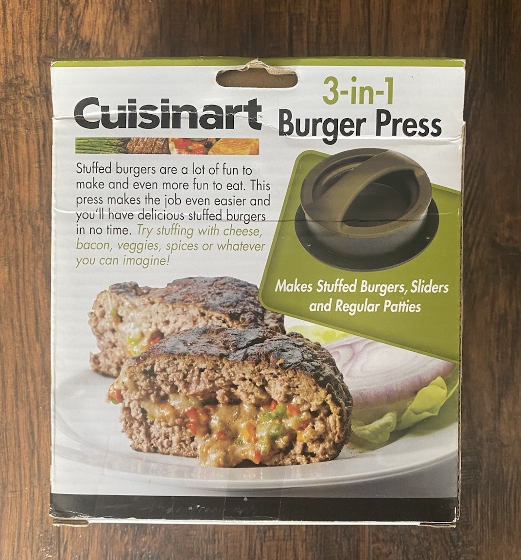 Cuisinart Hamburger Press Patty Maker, Stuffed Burger Press, 3-in-1 gallery