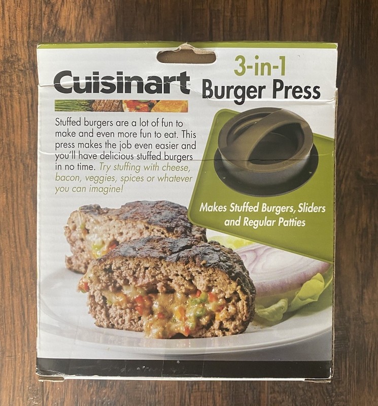 Cuisinart Hamburger Press Patty Maker, Stuffed Burger Press, 3-in-1 gallery