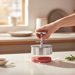 Adjustable Burger Press – 304 Stainless Steel, Easy to Clean, BPA Free