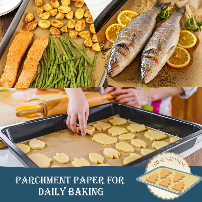 Hiware 200 PCS Parchment Paper Baking Sheets 9x13 IN, 9 X 13, Unbleached gallery