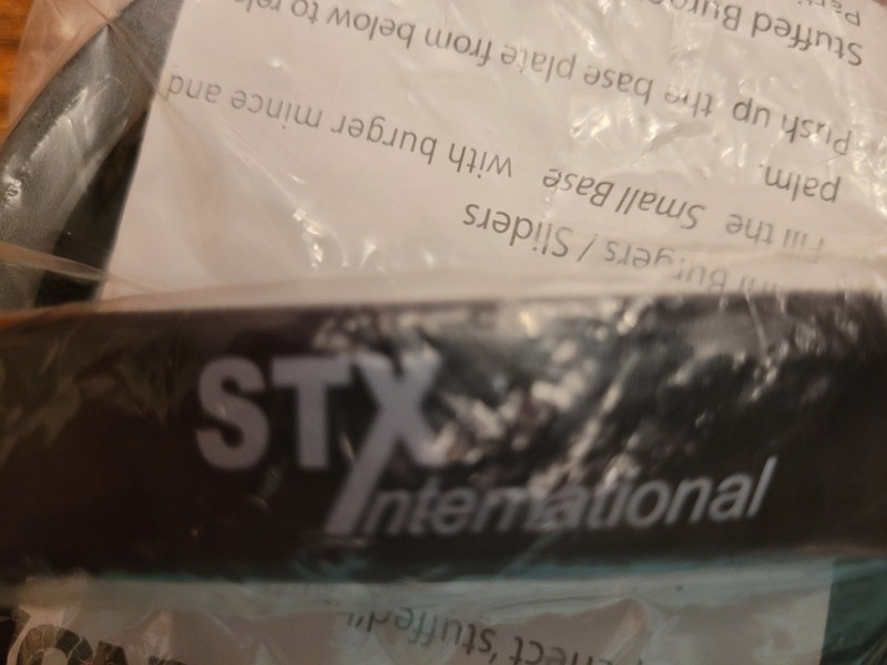 STX International "The Perfect Stuffed Burger" Press Heavy Black Plastic NIB gallery