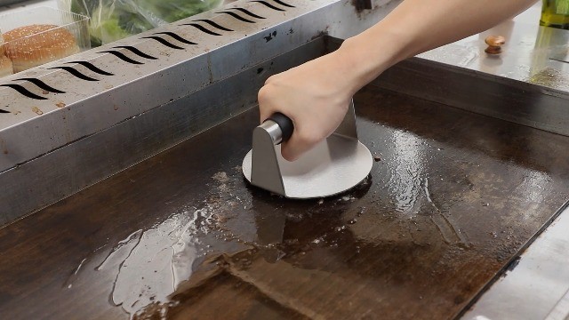 Stainless Steel Smash Burger Press with Anti-Scald Handle, 5.5 gallery