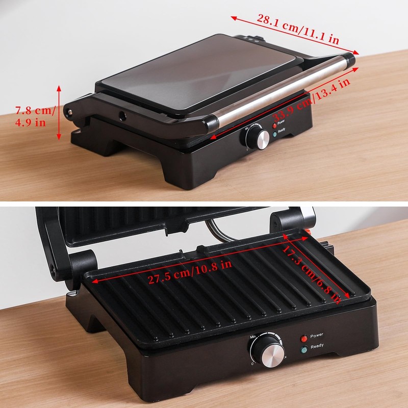 Panini Press Grill Sandwich Maker, Large Electric 3 in 1 Panini Sandwich Make... gallery