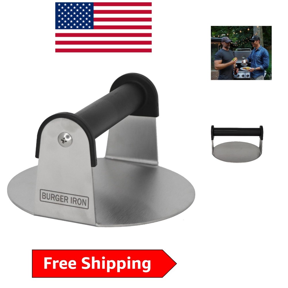 6-Inch Round Flat Bottom Burger Press - Effortless Grilling for Gourmet Burgers