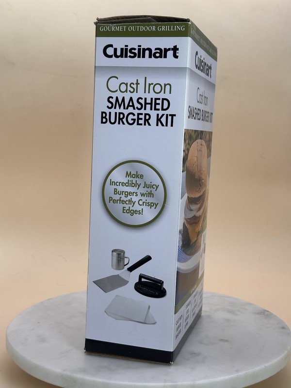 NIB Cuisinart Cast Iron Smashed Burger Kit Items Included Listed In Photo 1 gallery