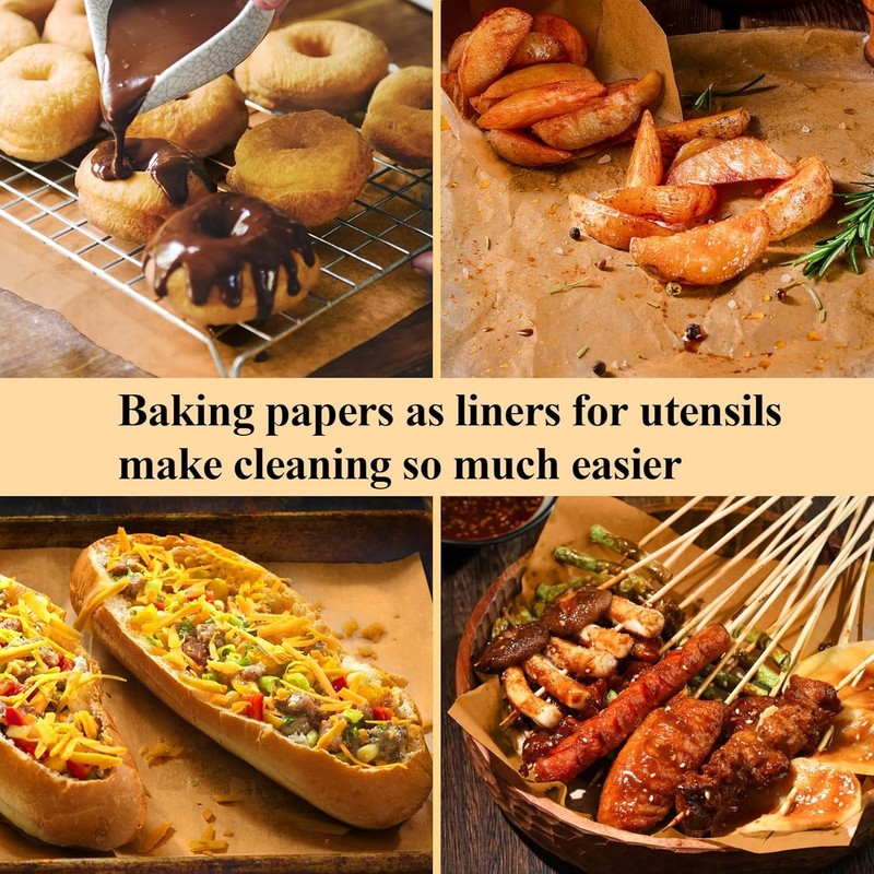 100PCS Unbleached Parchment Paper 12 x 16, Precut for 12×16in-100ps, Brown gallery