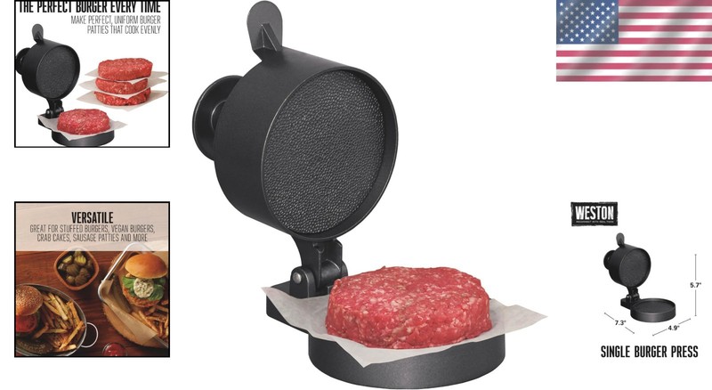 Burger Press Makes Perfect 4.5" Patties with Spring Ejector & Non-Stick gallery