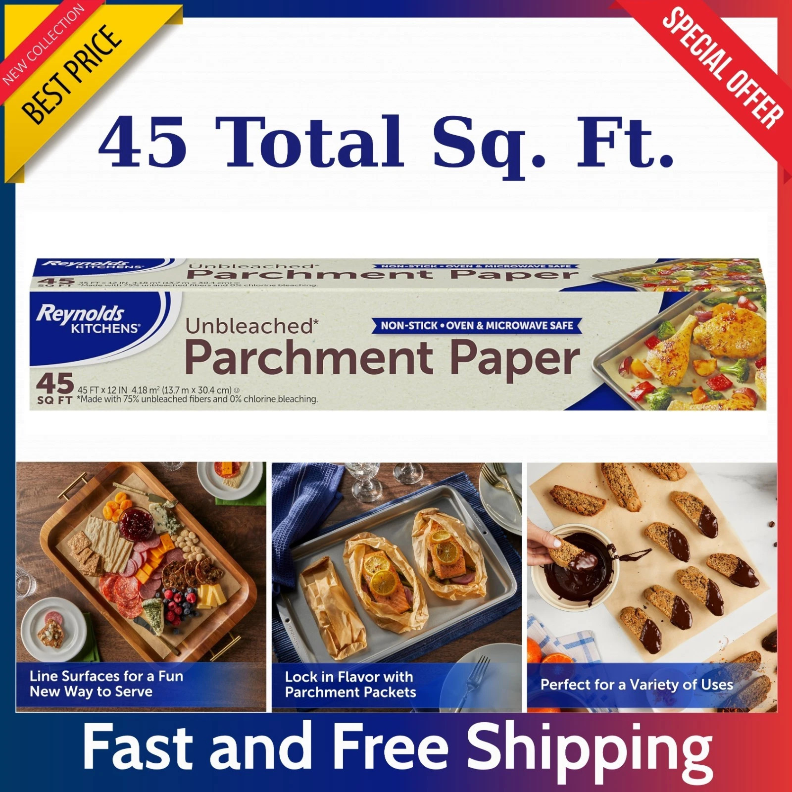 Reynolds 45sq ft Non-Stick Parchment Paper gallery