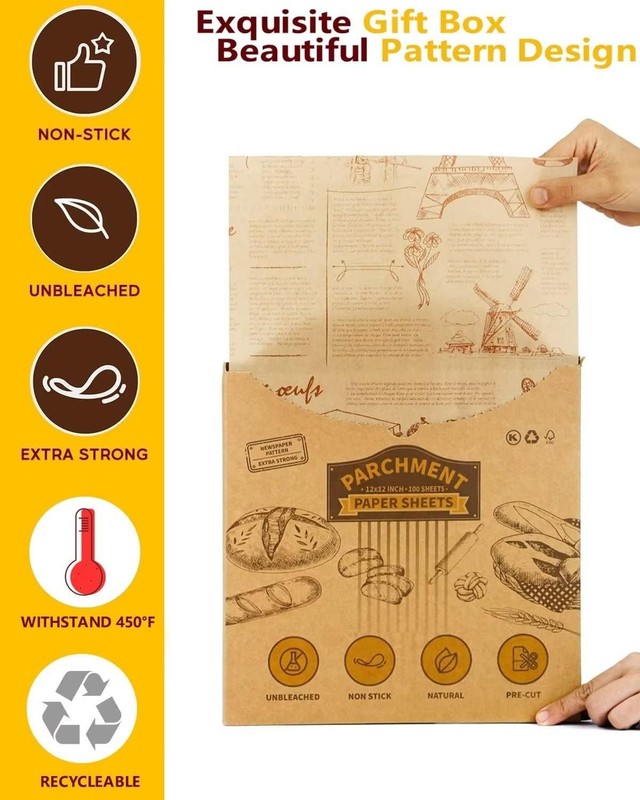 Katbite 100 Pcs Sandwich Wrapping Paper, 12x12 Inch 100 Pcs, 12"x12“-100 gallery