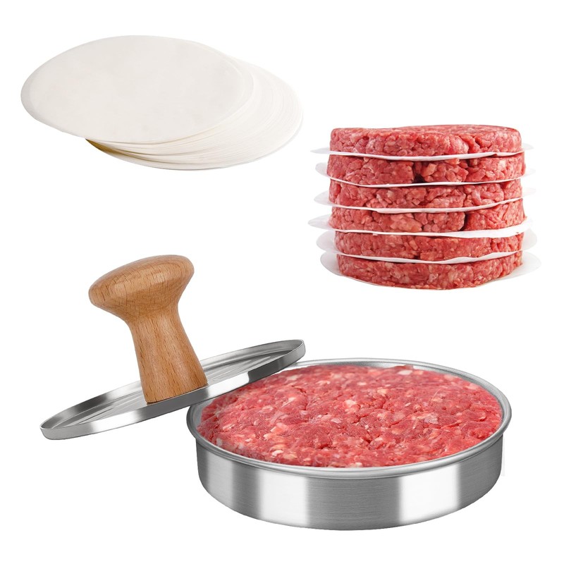 Burger Press 5" Hamburger Press Patty Maker NonStick Hamburger Mol gallery