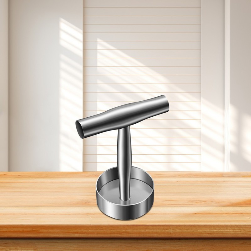 2 Pcs Grill Meat Press Portable Stainless Steel Burger Former Hamburger gallery