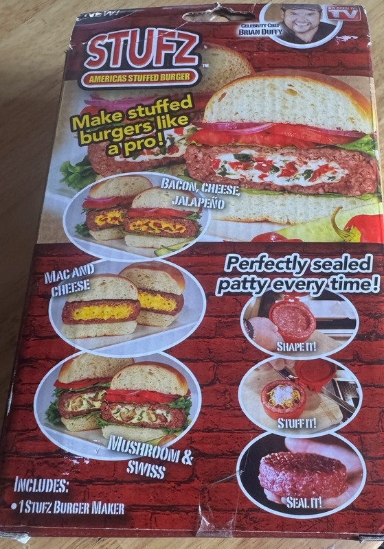 Stufz Stuffed Burger Press Hamburger Patty Maker As Seen On TV gallery