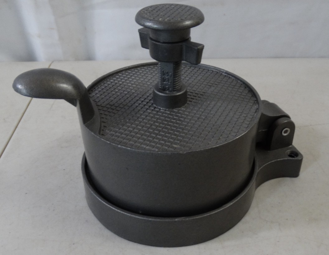 Single Adjustable Thickness Hamburger Press Heavy Duty Cast Aluminum Patty Maker gallery