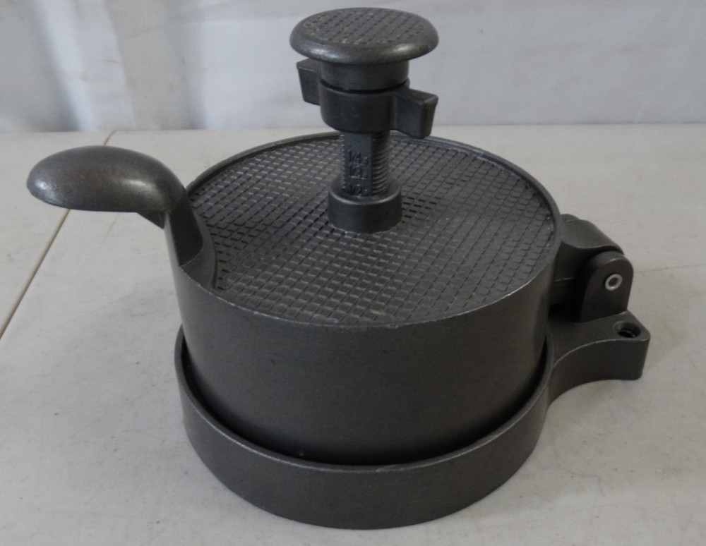 Single Adjustable Thickness Hamburger Press Heavy Duty Cast Aluminum Patty Maker