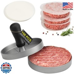 TACGEA Burger Press 150 Patty Papers, Non-Stick Hamburger Patty Maker with Wax P