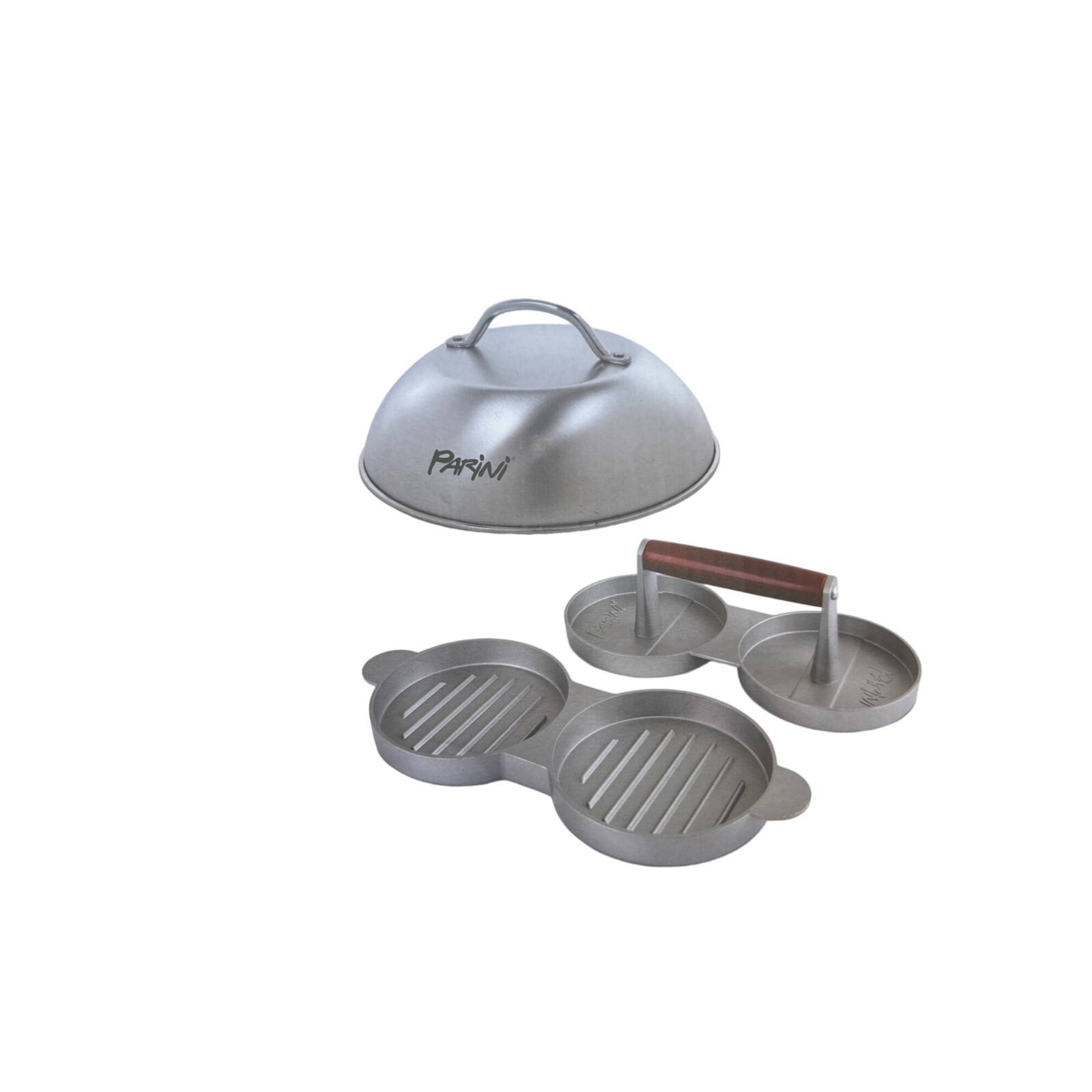 Parini grilling double cheese press and cheese melting dome 8.75 inches non stic gallery