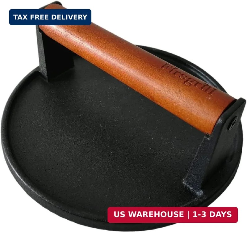 Firsgrill 2-Pack Burger Press 7.08" Round,Heavy-Duty Cast Iron Smash Burger Pres gallery